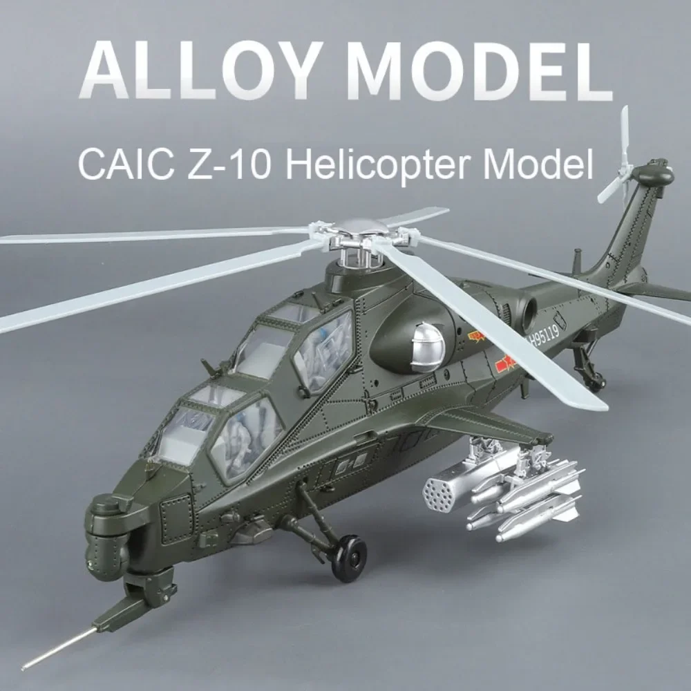 1:72 Alloy J-15 Fighter Jet Model Toys 1:48 CAIC Z-10 Helicopter Diecast Airplane Foldable Wing Sliding Capability Toy Boy Gifts