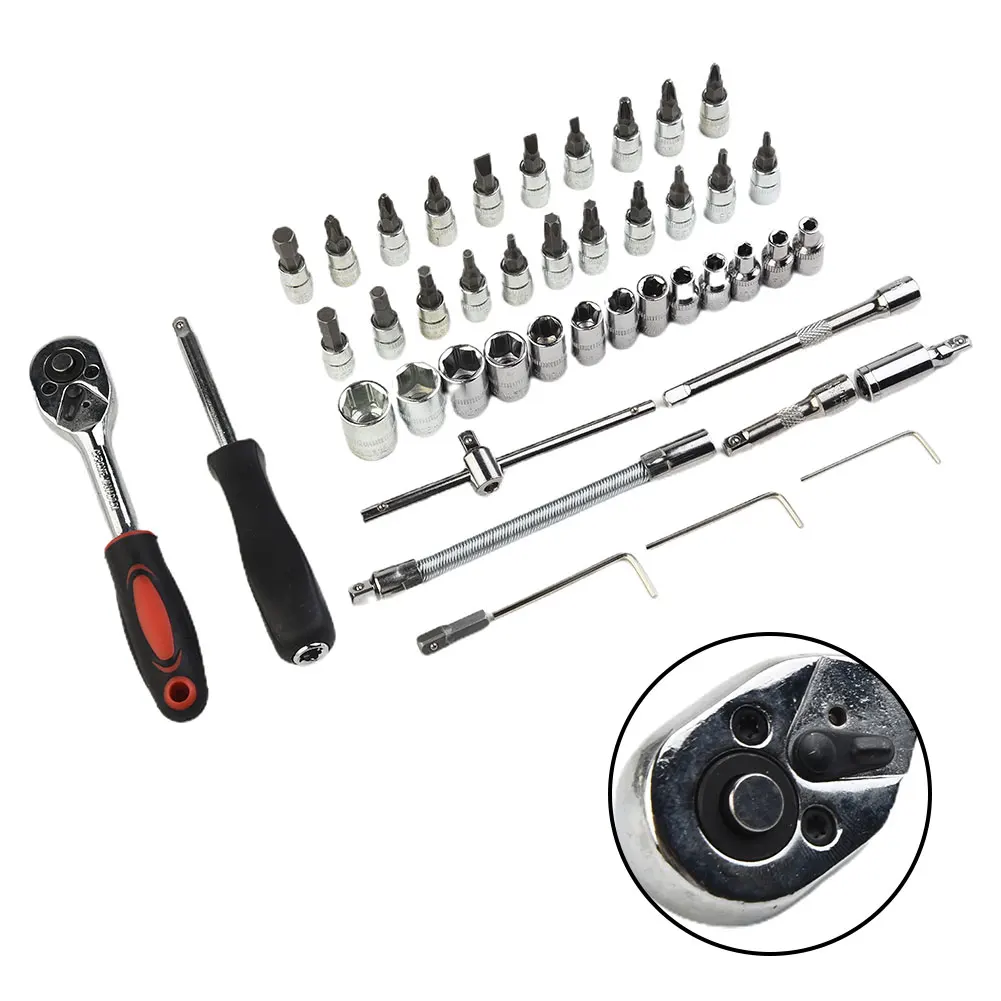 Joint Car tool set Connector Handle Kit Ratchet Replacement Rod Spanner Vehicle Wrenches 46pcs Accessories Extension