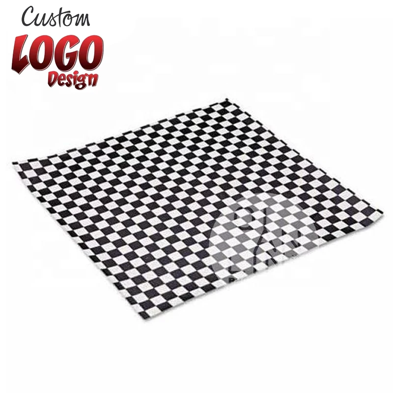 Custom Printed Logo Food Grade Restaurant Custom Greaseproof Paper Fast Food Wax Pe Wrapping Paper White