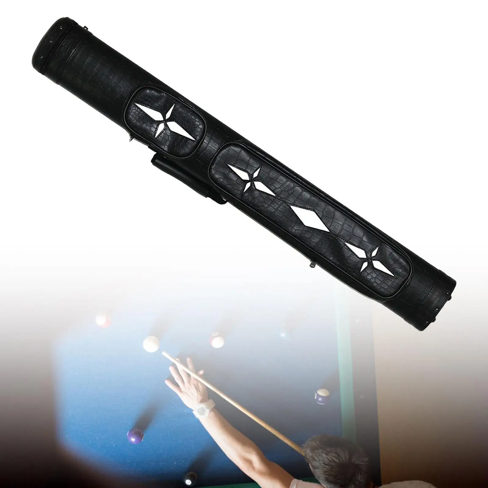 

Pool Cue Case 4 Holes Organizer for 1/2 Snooker Outdoor Organizing Professional