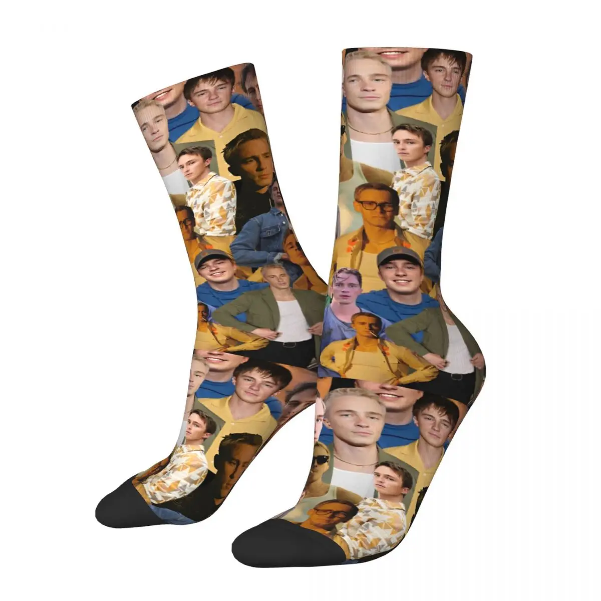 

Drew Starkey Actor Socks Men Women Polyester Funny Happy Socks Crazy Spring Summer Autumn Winter Middle Tube Socks Gifts