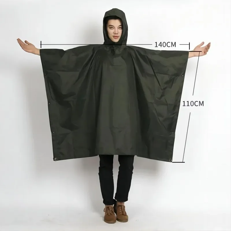 Multifunctional Raincoat Waterproof Poncho Camouflage Cover for Camping Hunting Clothes Shelter Tent Military Emergency Raincoat