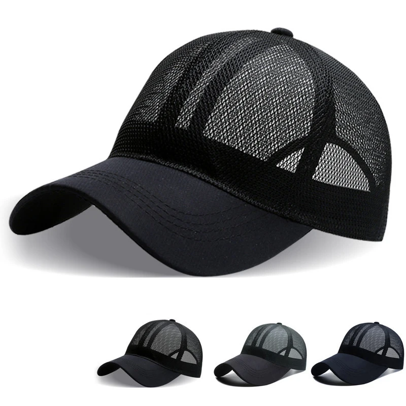 Summer Men Hat Openwork Brim Breathable Mesh Cap Outdoor Sports Sunscreen Baseball Women Sunhat