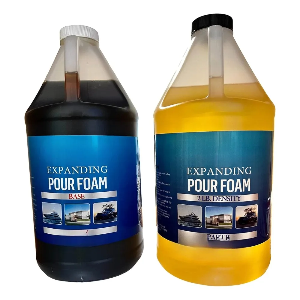 2 Lb Density Expanding Pour Foam, 2 Part Polyurethane Closed Cell Liquid Foam for Boat and Dock Flotation.Limited time promotion