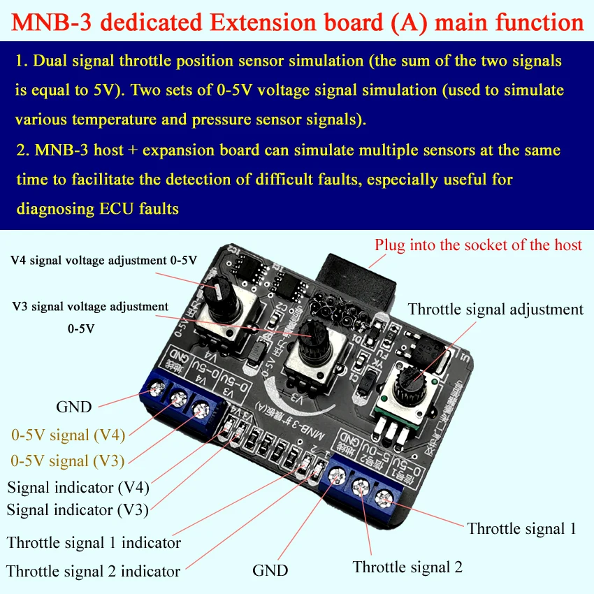 MNB-3 Auto Sensor Simulator Automobile Sensor Signal Generator Voltmeter MNB-2 Tester Car Oxygen Oil Pressure Sensor Simulator