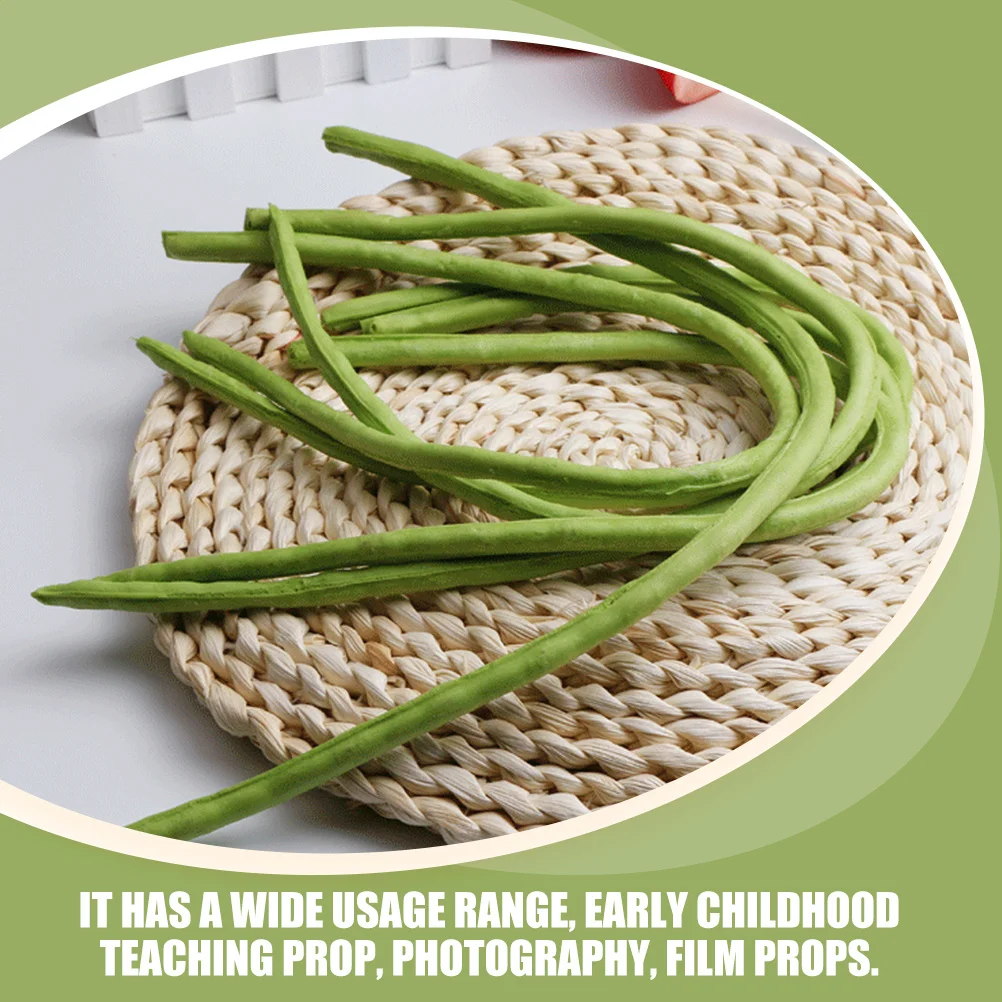 

6 Pcs Simulated Long Beans Artificial Vegetables Food Foods Fruit Realistic
