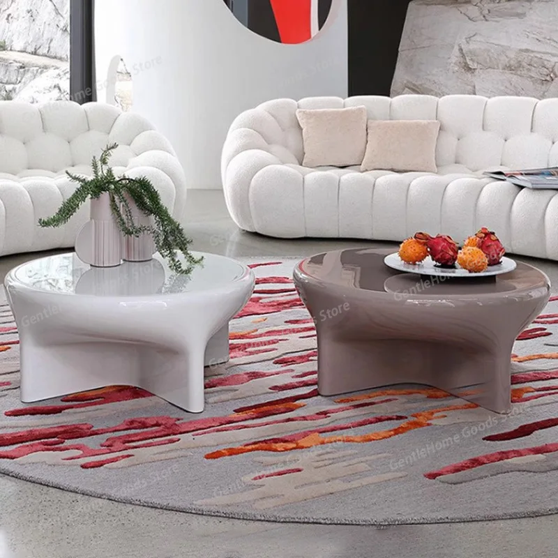 

Nordic Creative Art Coffee Table Glass Fiber Reinforced Plastic Minimalist Designer Irregular Side Table Home Furniture FYCT