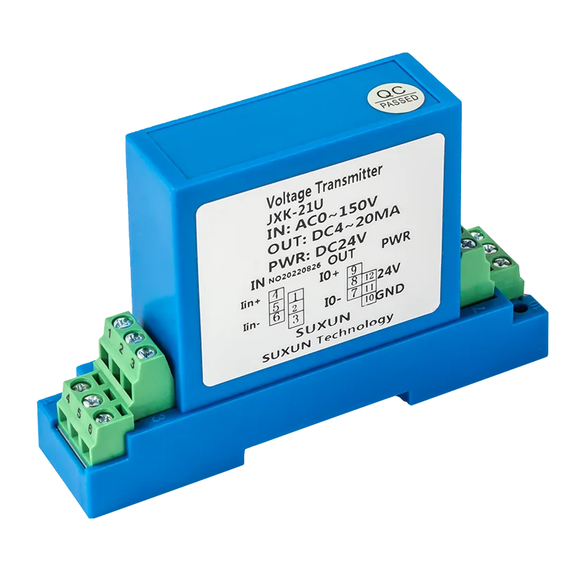 DC Voltage Isolation Transmitter Voltage Sensor Input DC 0-1000V Output 4-20mA 0-10V rs485 35MM Rail Installation