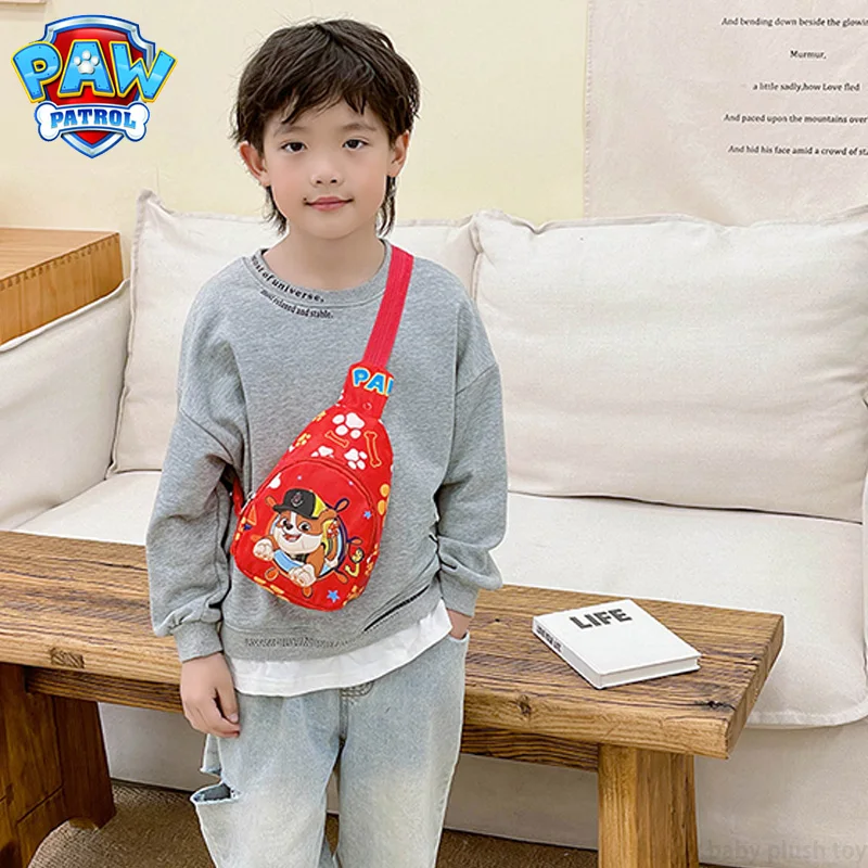 أنيمي باو باترول حقيبة صدر للرجال Kawaii لطيف الأطفال حقائب كتف الكرتون حقيبة كروسبودي حقائب اليد المحمولة محفظة حقائب الظهر الهدايا