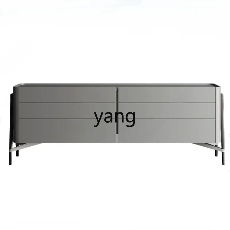 

LTT Nordic paint dining side cabinet entry solid wood porch cabinet modern simple bedroom six chest cabinet