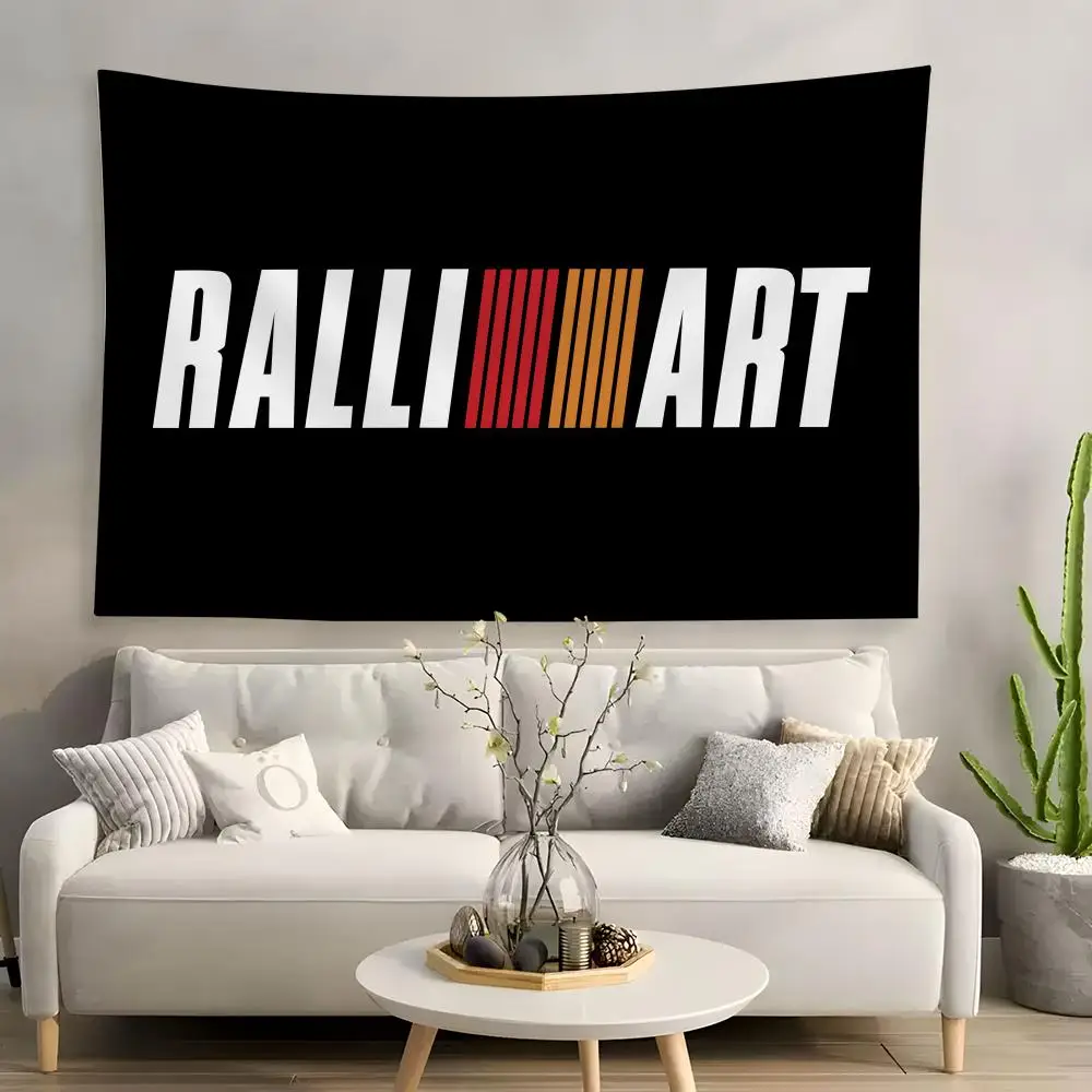 

R-RalliartS Cool logo car Tapestry House Bedroom Living Bar Garden Microfiber Decoration Background Art Custom Banner
