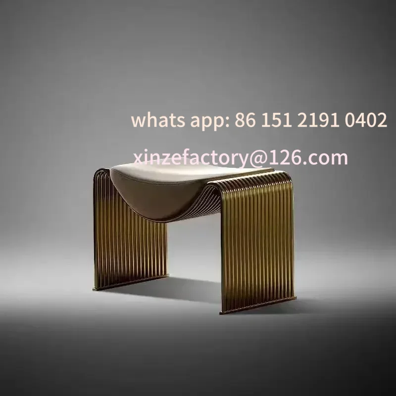 

Customizable otomana makijaż toaletka projektant ze stali nierdzewnej ławka dla gości stołek do zmiany butów m