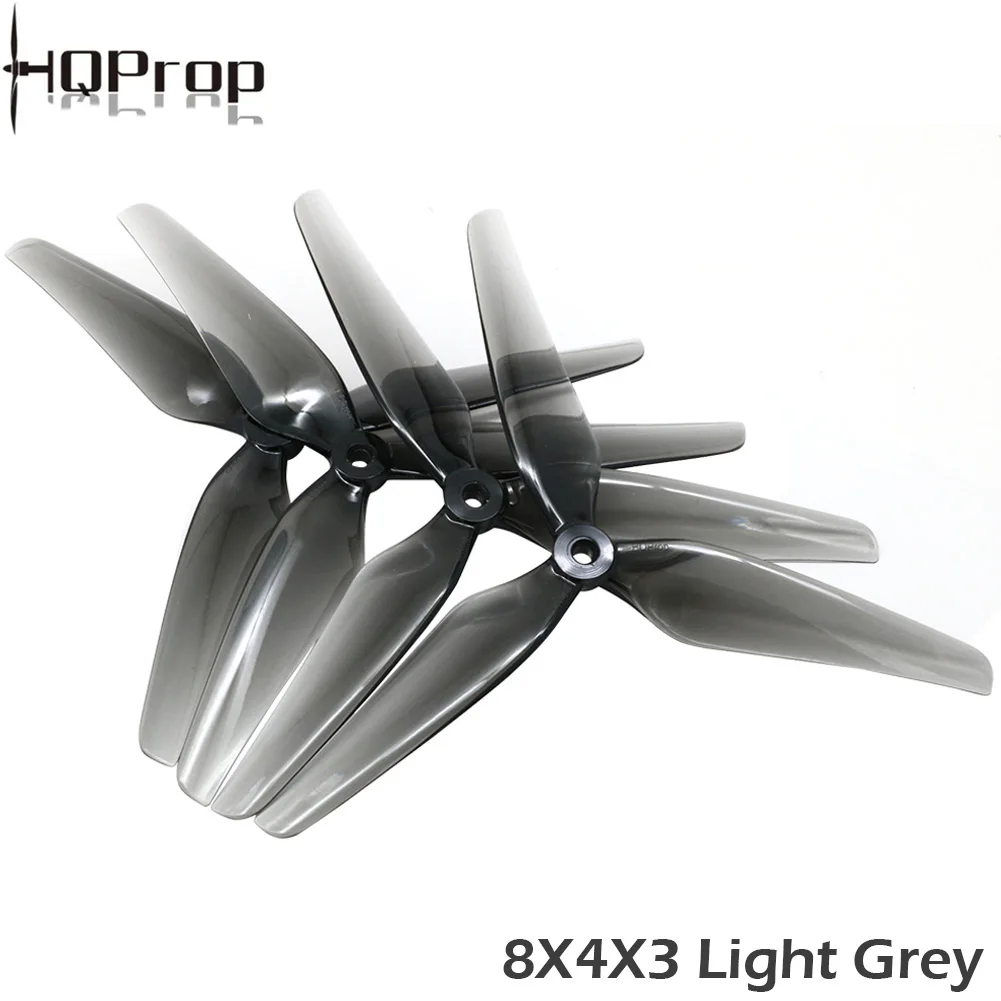 2/4Pair HQProp 8X4X3 8040 / 8X3.7X3 8037 3-Blade Propeller Black-Glass Fiber Nylon Propeller FPV Propeller for 8inch FPV Drones