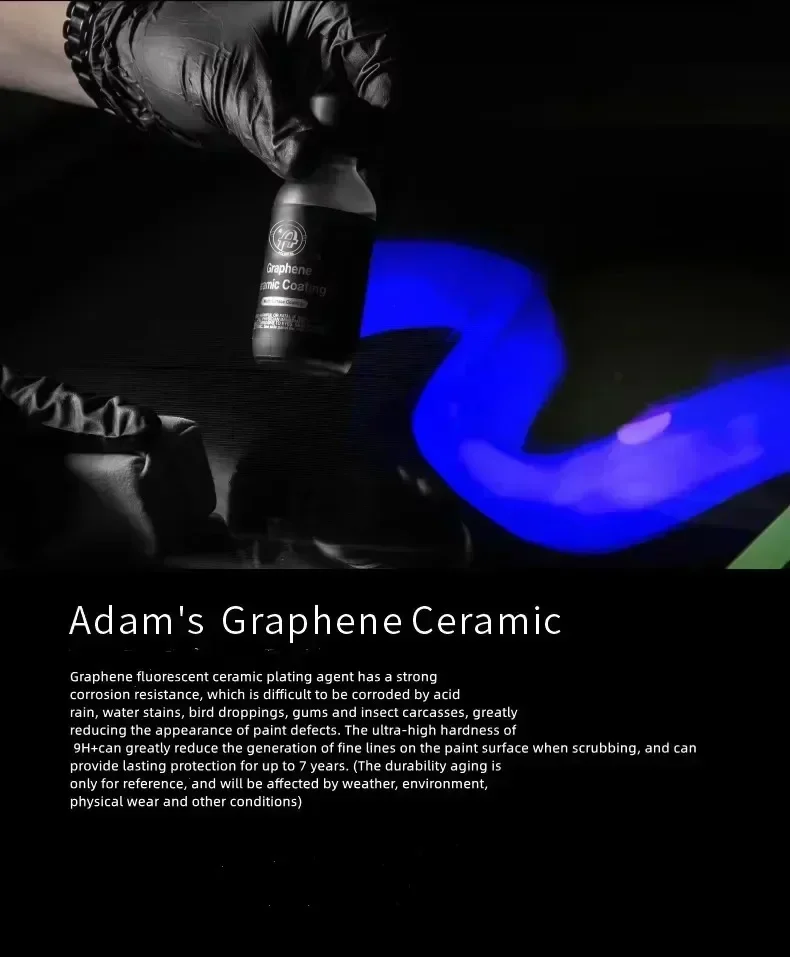 Powłoka ceramiczna z grafenem 10H dla profesjonalistów w zakresie detailingu samochodowego, 9+ lat ochrony, opatentowana technologia UV Glow Advanced.