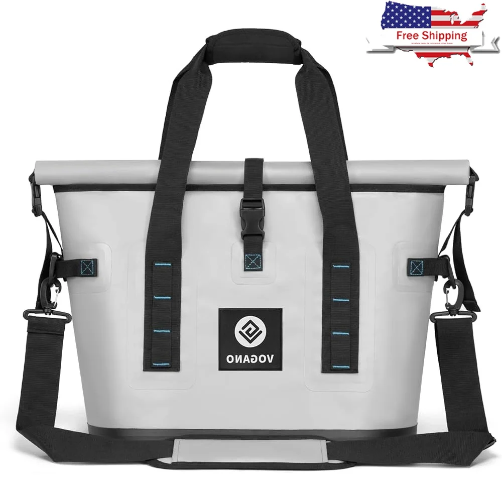 

Insulated Portable Cooler Bag 40 Can Leak-Proof Waterproof Soft Ice Chest Camping Hiking Beach Adventures