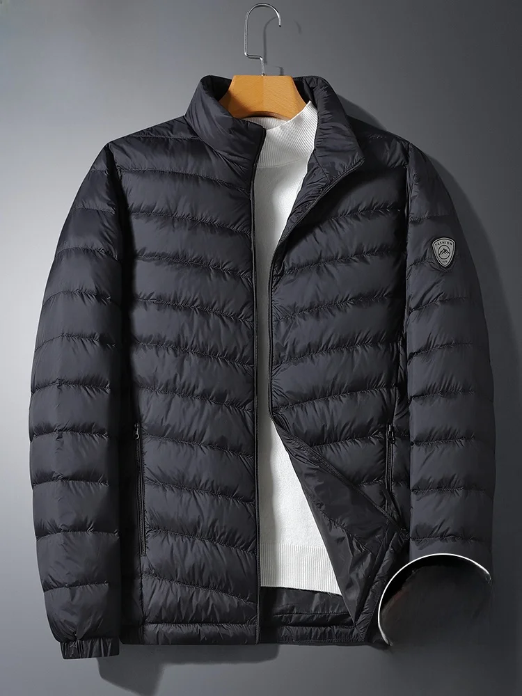 

Мужская легкая пуховая куртка Paul с капюшоном, текстурой Du Feather и ребристой отделкой, модная городская повседневная одежда для активного отдыха