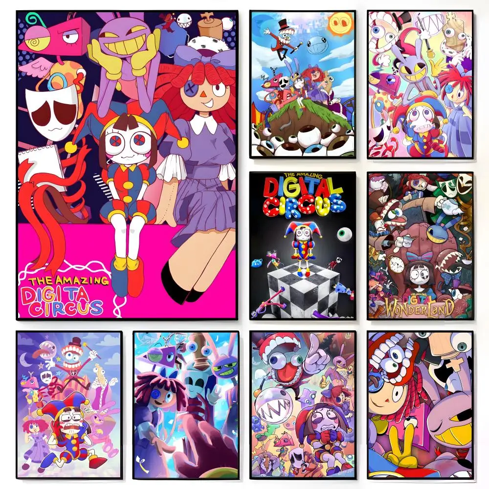 1PC T-The A-Amazing Digital Circus Poster American Film Mura