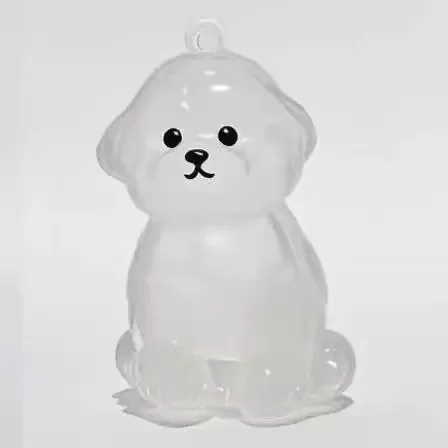 Cute Cat Dog Hair Storage Keychain, Clear Capsule Pendant for Pet Fur, Memorial Gashapon Toy, Gift for Pet Lovers