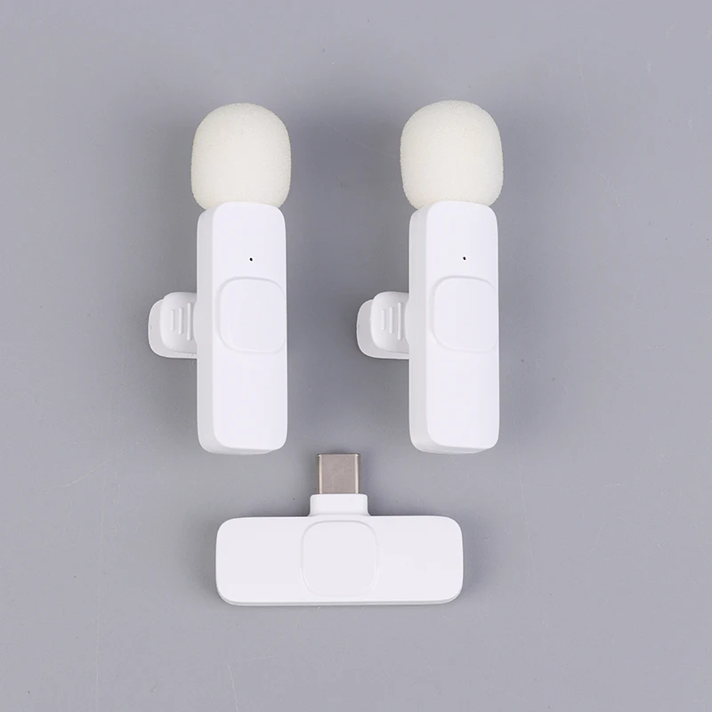 1Set Portable Audio Video Recording Mini Microphone For Android PC Camera Live Gaming Phone Wireless Lavalier Microphone