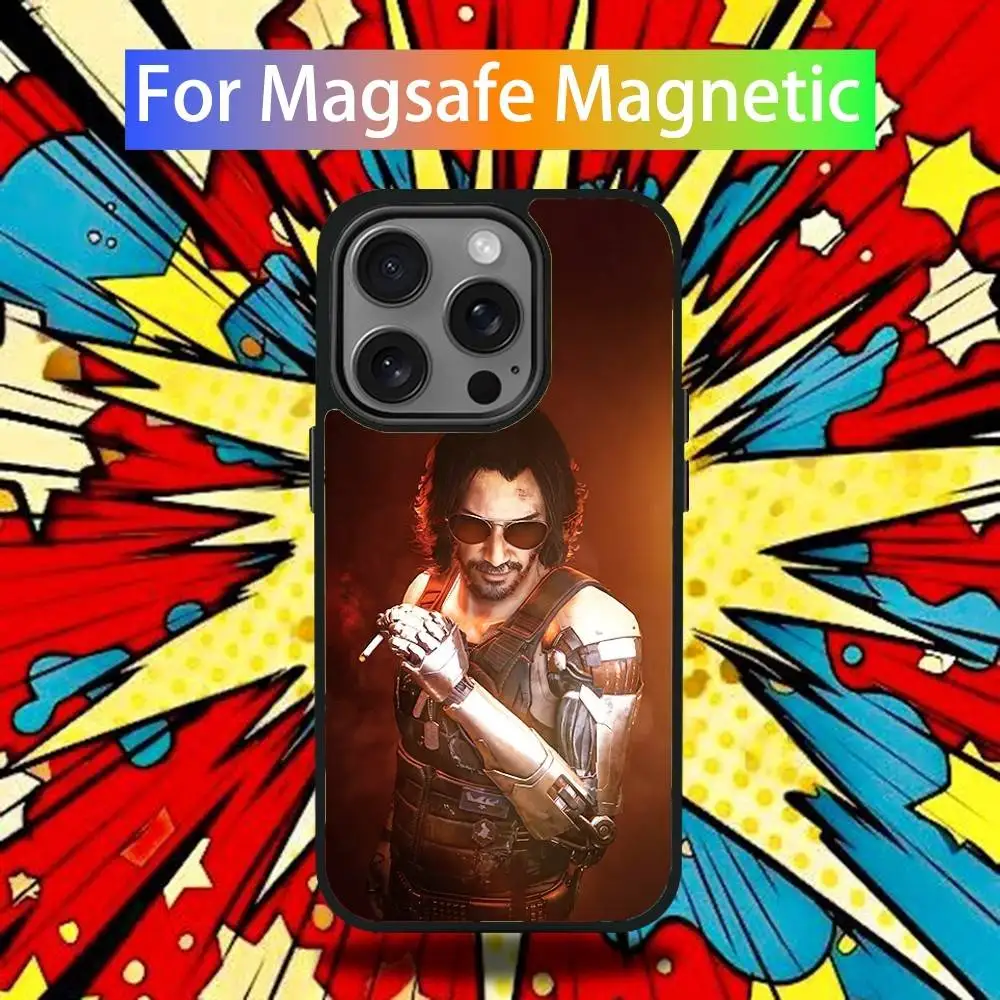 C-Cyberpunk J-Johnny Silverhand Phone Case For iPhone 17,16,15,14,13,12,11,Pro,Max,Plus,Mini,SE4,E Magsafe Wireless Charging