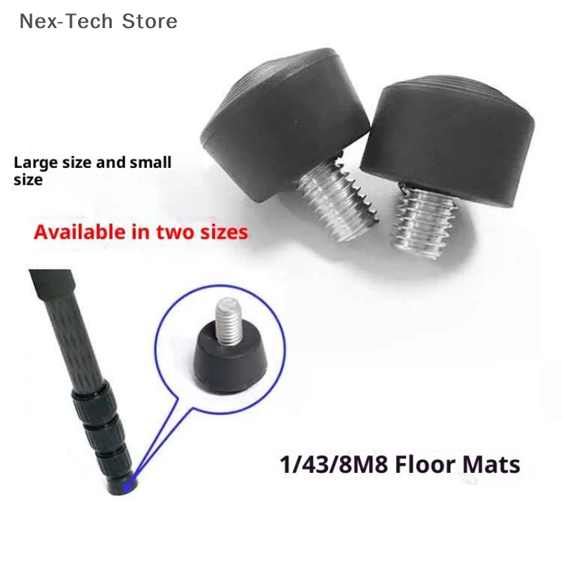 1Pc Rubber Anti-slip Foot Pad Feet Spike 3/8 Inch 1/4 Inch M8 Photography Accessories Universal For Tripod Monopod