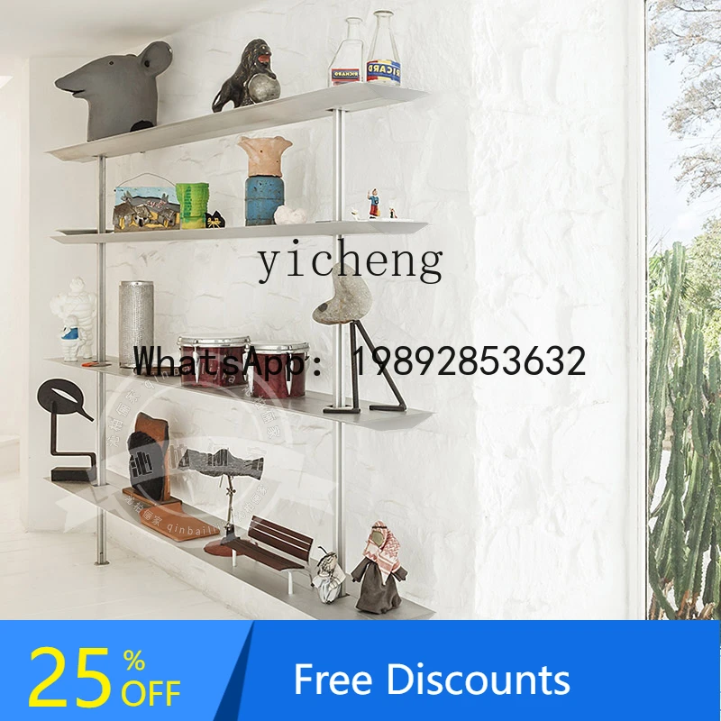 

AA stainless steel bookshelf wall decoration display rack simple household wall display rack