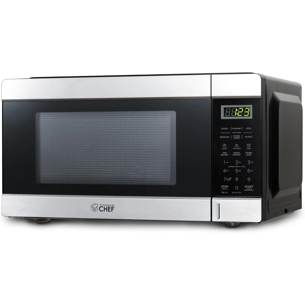 

1.1 Cu Ft Microwave with 10 Power Levels,1000W Countertop Microwave w/ Kitchen Timer,Door Lock&Digital Controls,Stainless Steel