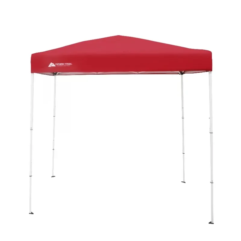 rail 4' x 6' Instant Canopy Outdoor Shade Shelter, Brilliant Red; Assembled Dimensions :4 ft. x 6 ft. x 85 in.