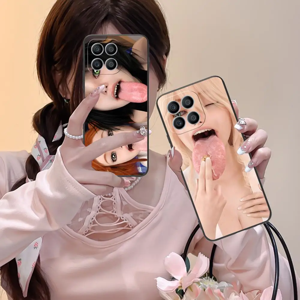 

Y2K Girl Teena Mobile Phone Case for Honor 90 80 70 60 50 30 20 10 9 8 7 Pro S SE Lite 5G Colour Printing Protective Smartphone