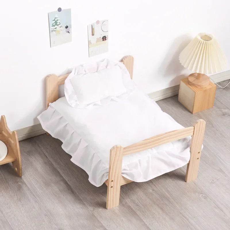 summer and winter four-season universal floor-standing wooden removable and washable princess bed cat bed