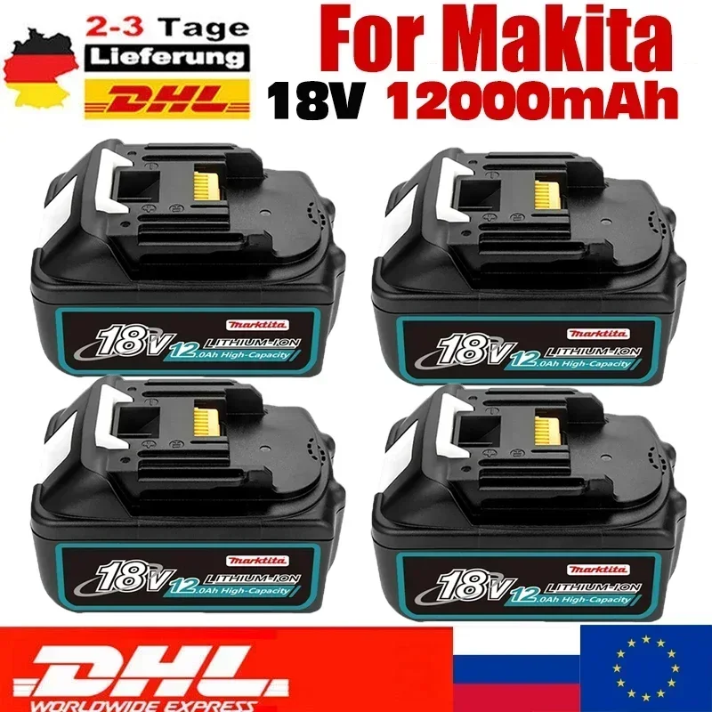 

Original for Makita 18V 12.0Ah Rechargeable Power Tool Battery Lithium ion Replacement LXT BL1860B BL1860 BL1850 DHP482RFX9