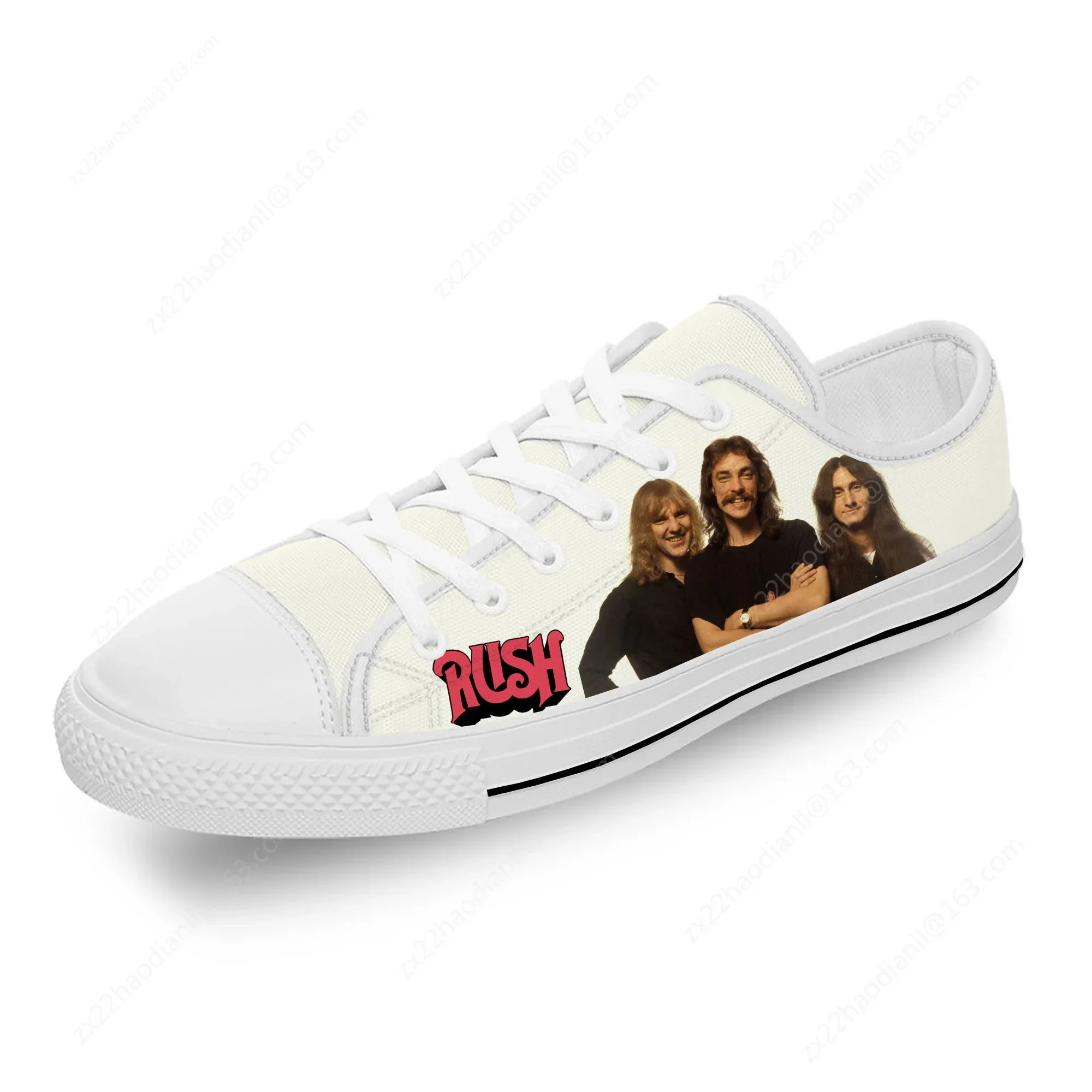 Rush Band Low Top Sneakers Mens Womens Teenager Casual 3D Print Shoes Canvas Running Shoes Cosplay Breathable Lightweight Shoe