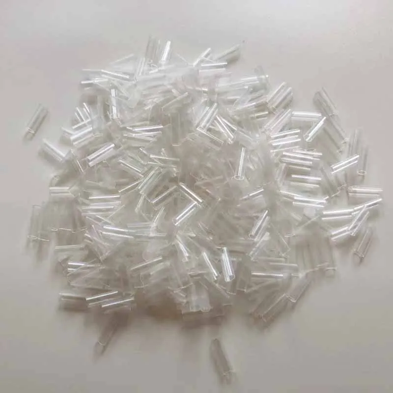 500 piezas de tubos termocontraíbles para extensiones de cabello sin adhesivo, negros y marrones transparentes, herramienta de fusión 4