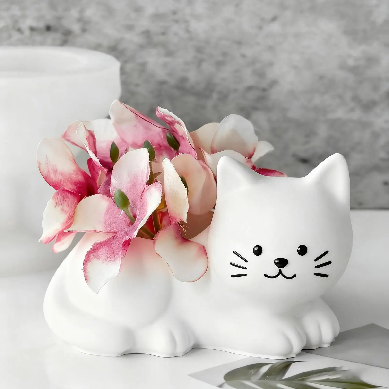 

Cement Molds 3D Animal Epoxy Plaster Clay Cat Epoxy Resin Cement Mould For Plaster Clay Candle Pen Holder Home Party Arts Crafts