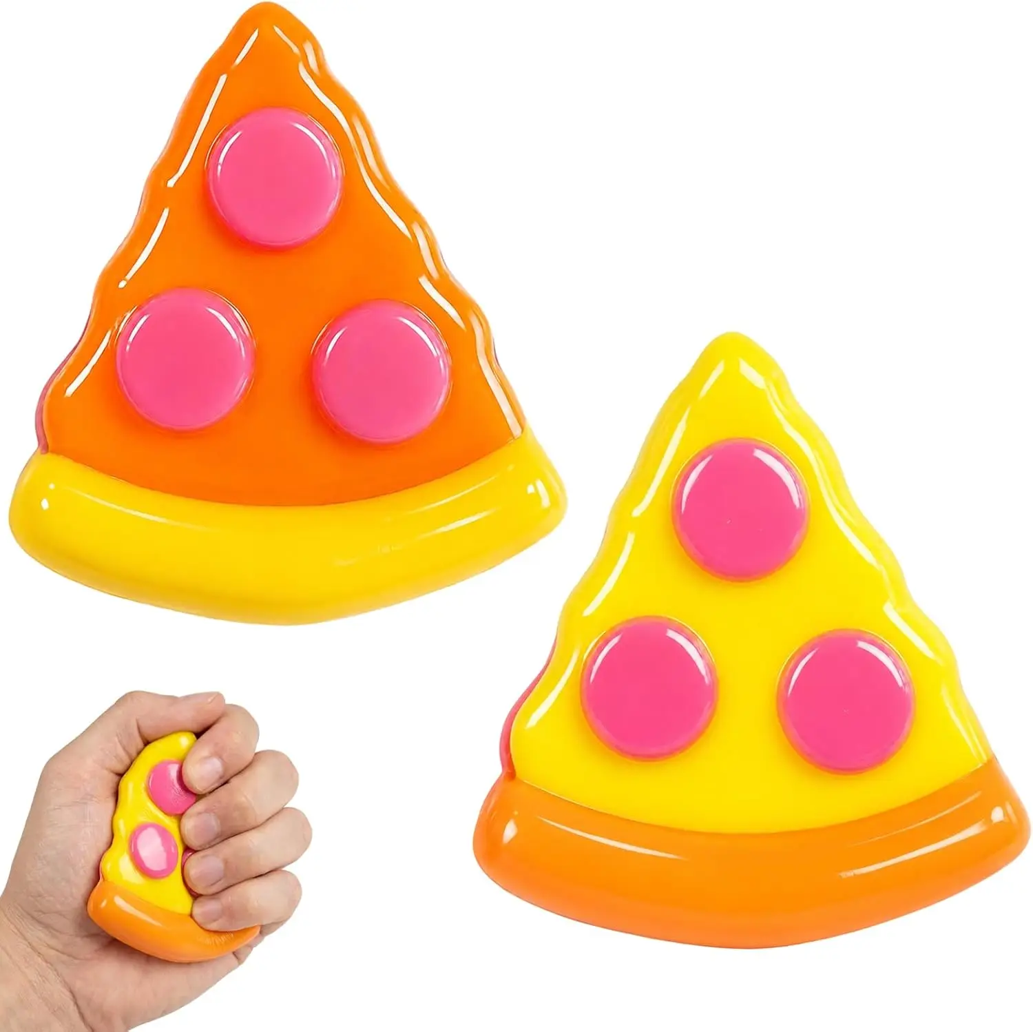Pack Pizza Slice Soft Elastic Slow Rise Squishy Tactile Anxiety Calming Gadget Daily Desk Decor Casual Party Accessory Gift
