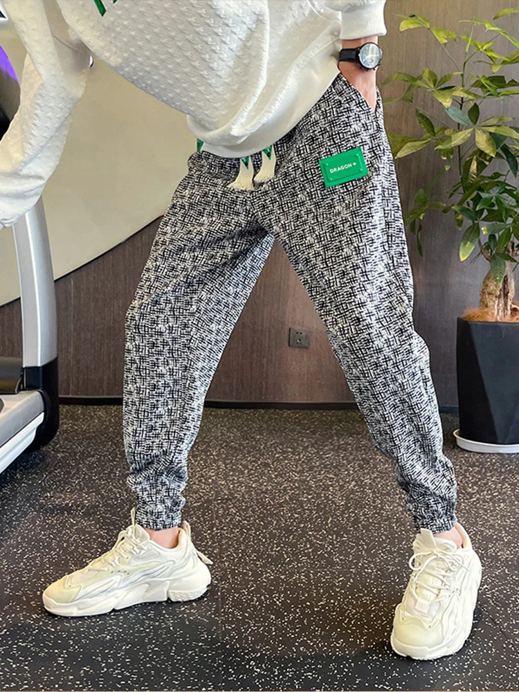 

Cool Haome Men's Loose Fit Trendy Sports Pants Autumn Casual Long Trousers Breathable Comfortable Cotton Polyester Blend