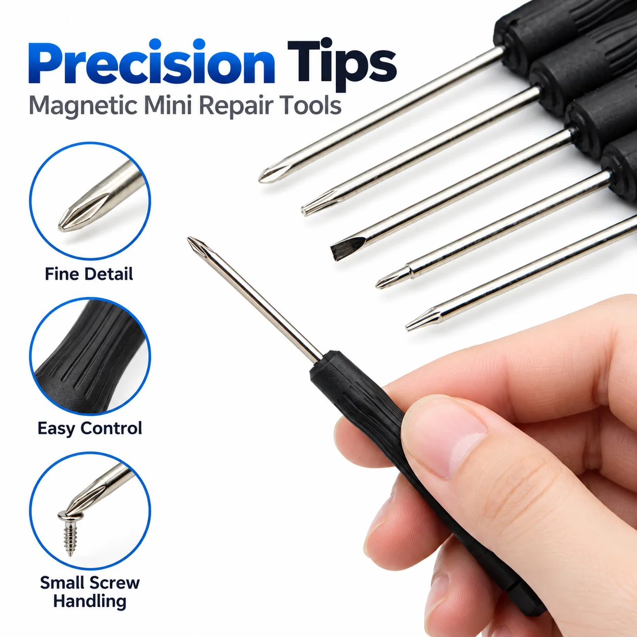 SATZOZZ 12-teiliges Präzisions-Schraubendreher-Set für Handy- und Tablet-Reparaturen, magnetisches Mini-Torx-Phillips-Pentalobe-Y-Werkzeugset – Detail 5