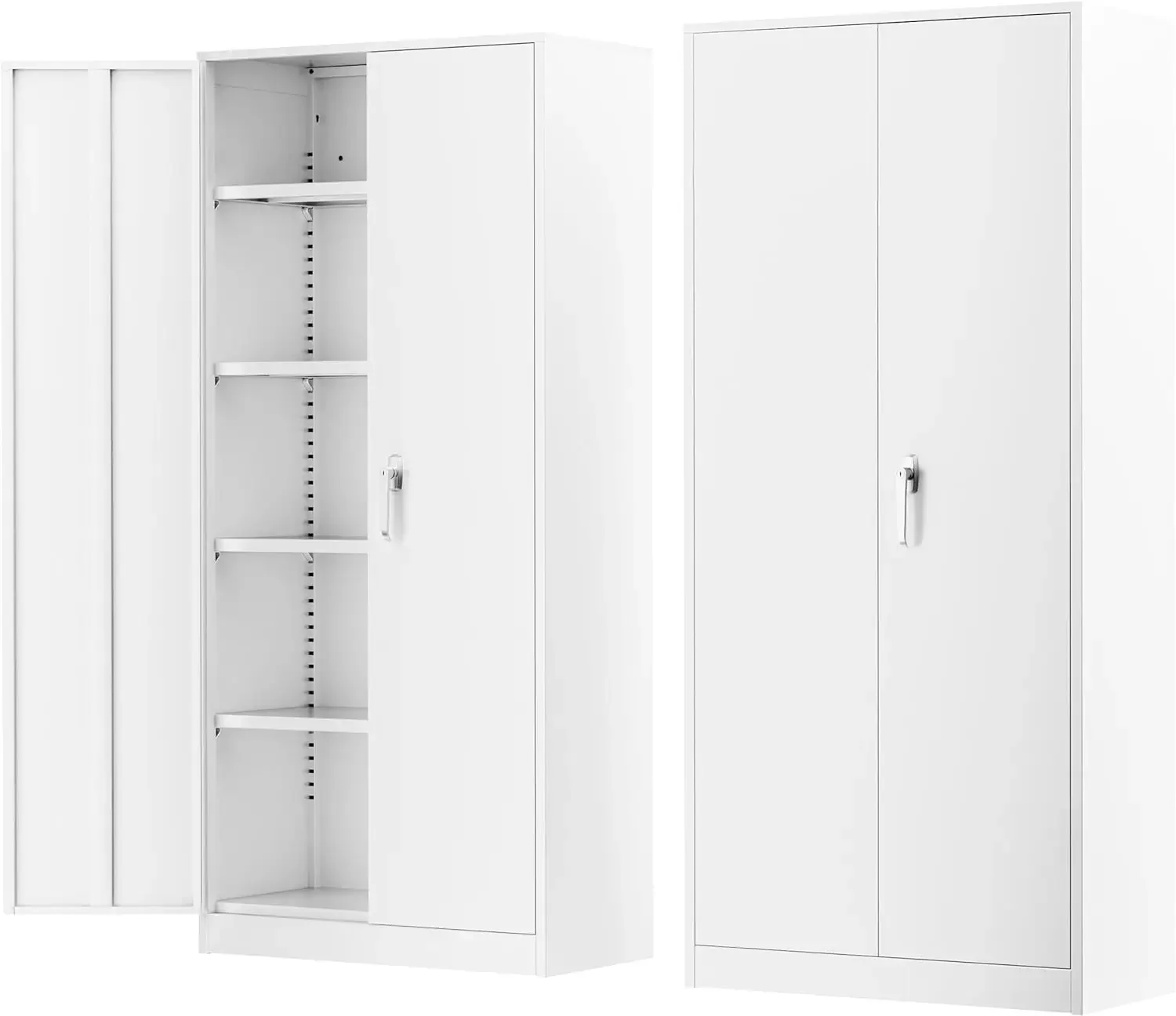 Greenvelly White Metal Storage Cabinet, 72