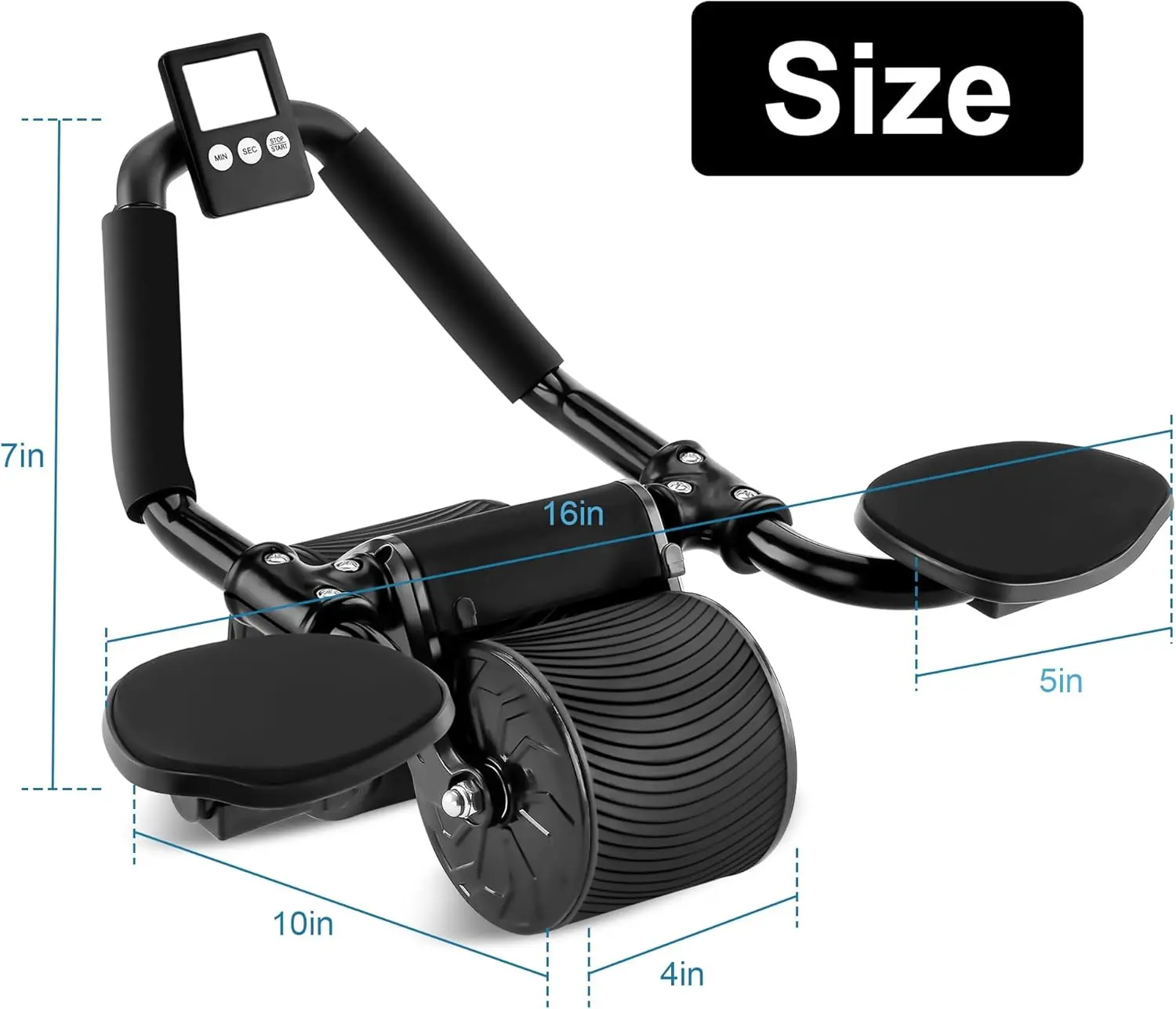 

Elbow Support Automatic Rebound Abdominal Wheel,Roller for Abdominal Exercise Machine,Dolly Core Strengthening Trainer Fitness