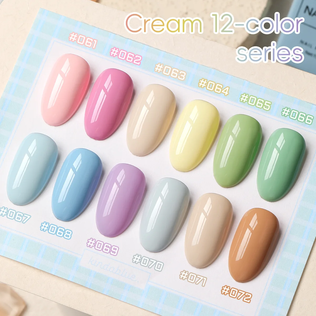 12 قطعة كريم هلام مسمار البولندية الربيع الصيف الحلوى مجموعة الوردي الأزرق اللون ل مانيكير شبه دائم نقع قبالة مسمار الفن هلام الورنيش