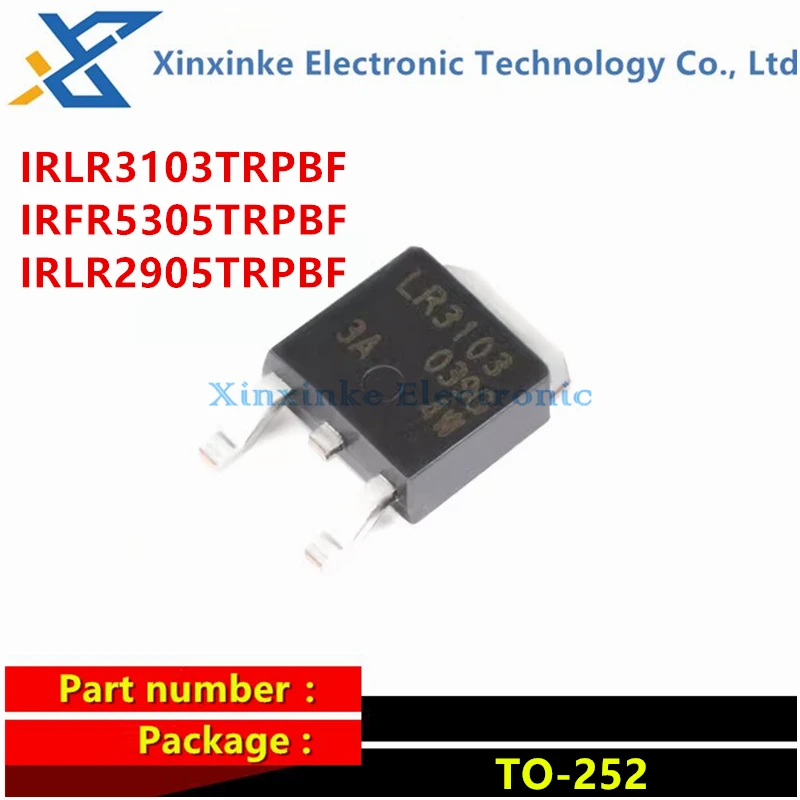 

5PCS IRLR3103TRPBF IRFR5305TRPBF IRLR2905TRPBF TO-252 P/N-Channel 55V 42A 31A 30V 55A SMD MOSFET