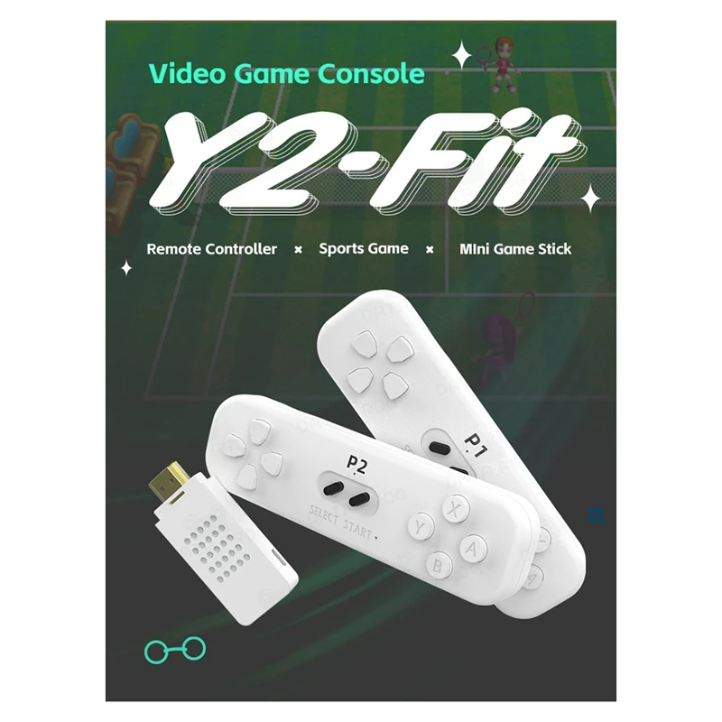 Y2 FIT 2.4G Wireless Game Controller Retro Game 4K Classic Motion Sensing Game Console Video Game Built In 1000 Games Durable