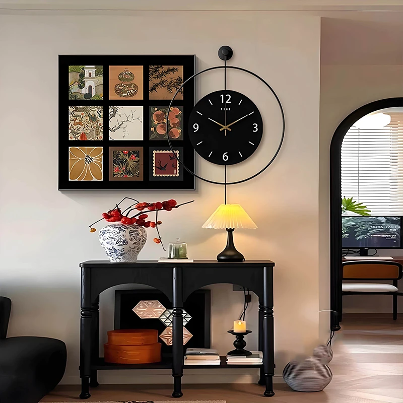 Vintage Digital Wall Clocks Living Room Art Mural Interior Aesthetic Design Wall Watch Fashion Silent Horloge Home Decoration
