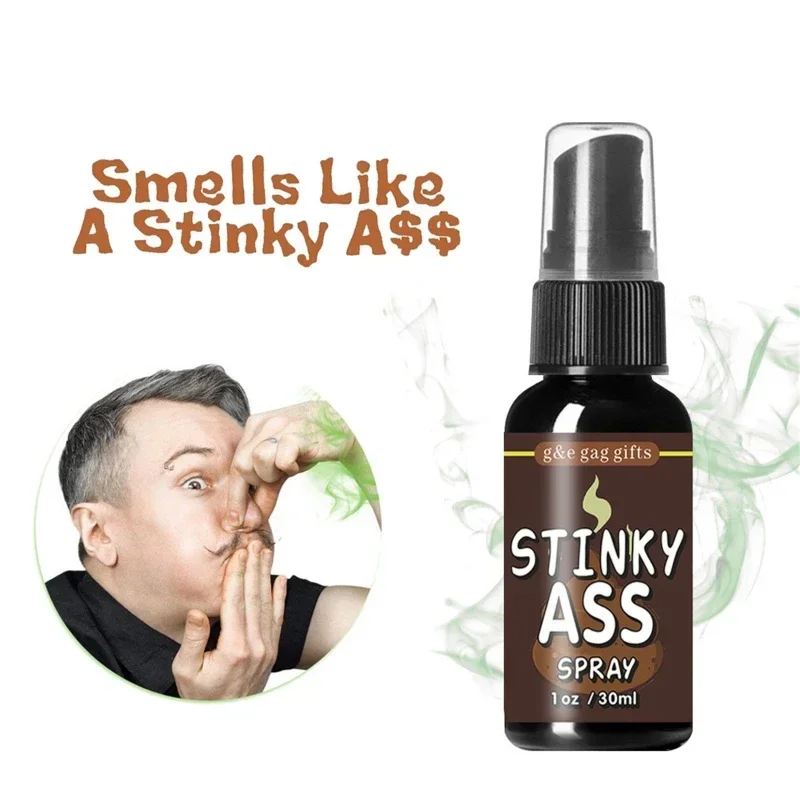 30ML Super Stinky Liquid Fart Gag Prank Joke Spray Can Stink Bomb Smelly Stinky Gas Spoof Odor Spray Tricks Toy for Dog Toys