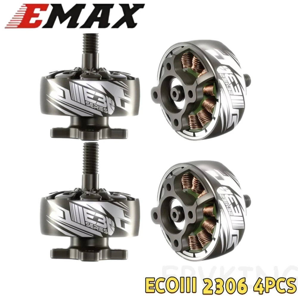 

EMAX ECOIII 2306 3-6S Brushless Motor 1700/1900/2400KV 4PCS For FPV Racing Drone Quadcopter DIY RC Parts Hot Sale