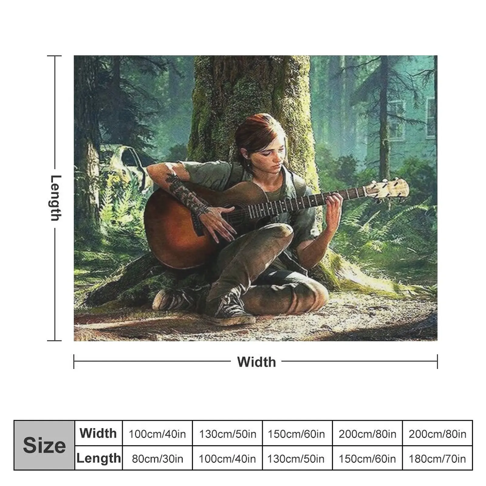 Ellie Guitar Throw Blanket Extra Large Throw Luxury Brand Furry Flannel Blankets