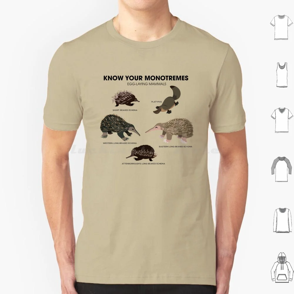 Know Your Monotremes T Shirt 6xl Cotton Cool Tee Monotremes Egg Laying Mammals Short Beaked Echidna Western Eastern