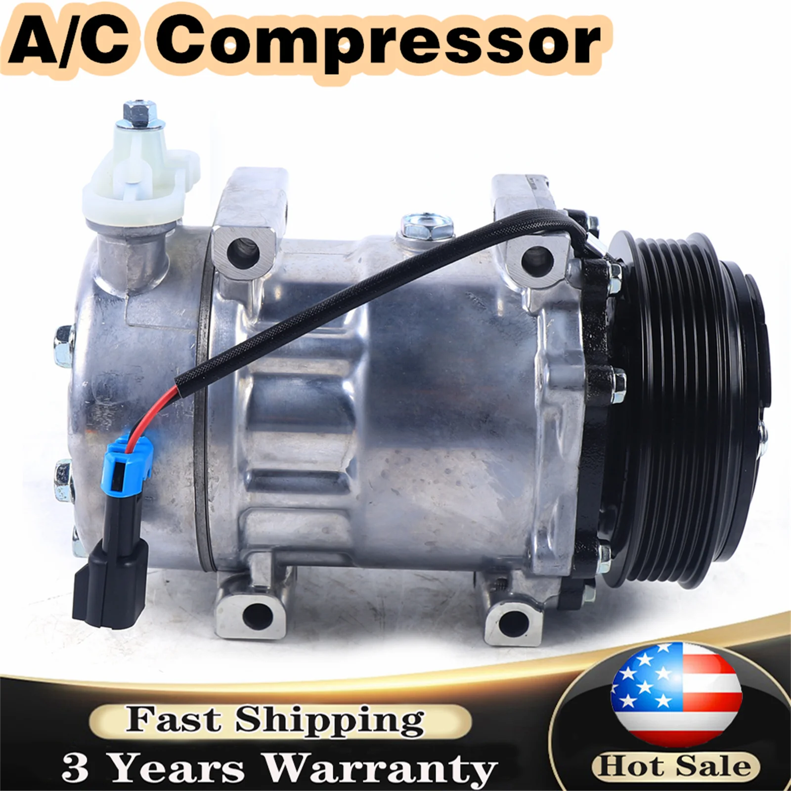 Auto parts a/c compressor with Clutch For Peterbilt & Kenworth T660 T800 4039 4424 4731 F696001121/ 43554039/ 48844039