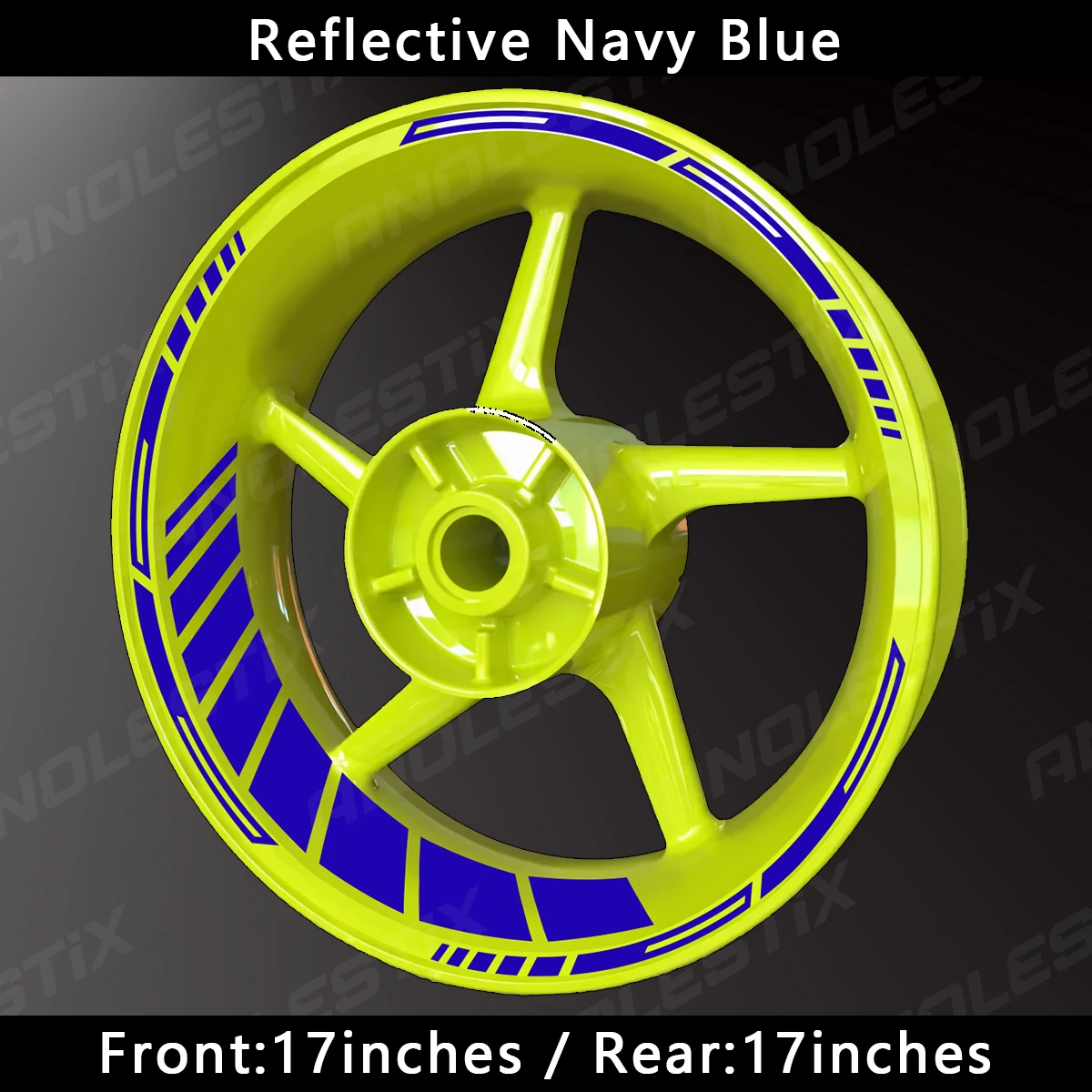 Reflective Motorcycle Wheel Stickers Hub Decal Rim Stripe 17 Inch Fit For YAMAHA Honda Kawasaki Suzuki BMW KTM Husqvarna Triumph image 3