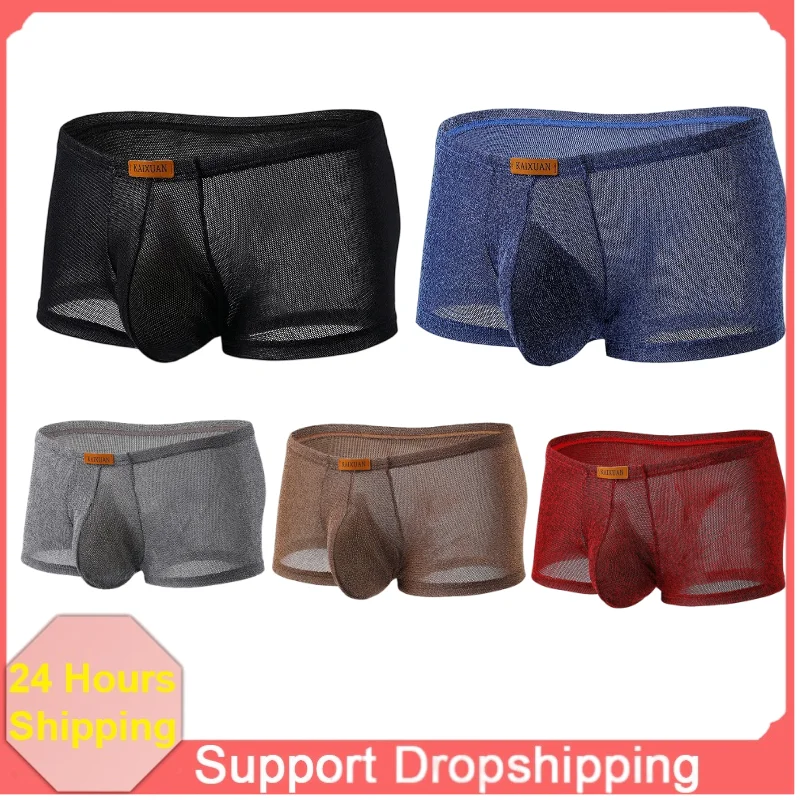 Boxer Shorts Modal - Men Sexy Boxer Briefs Low Rise